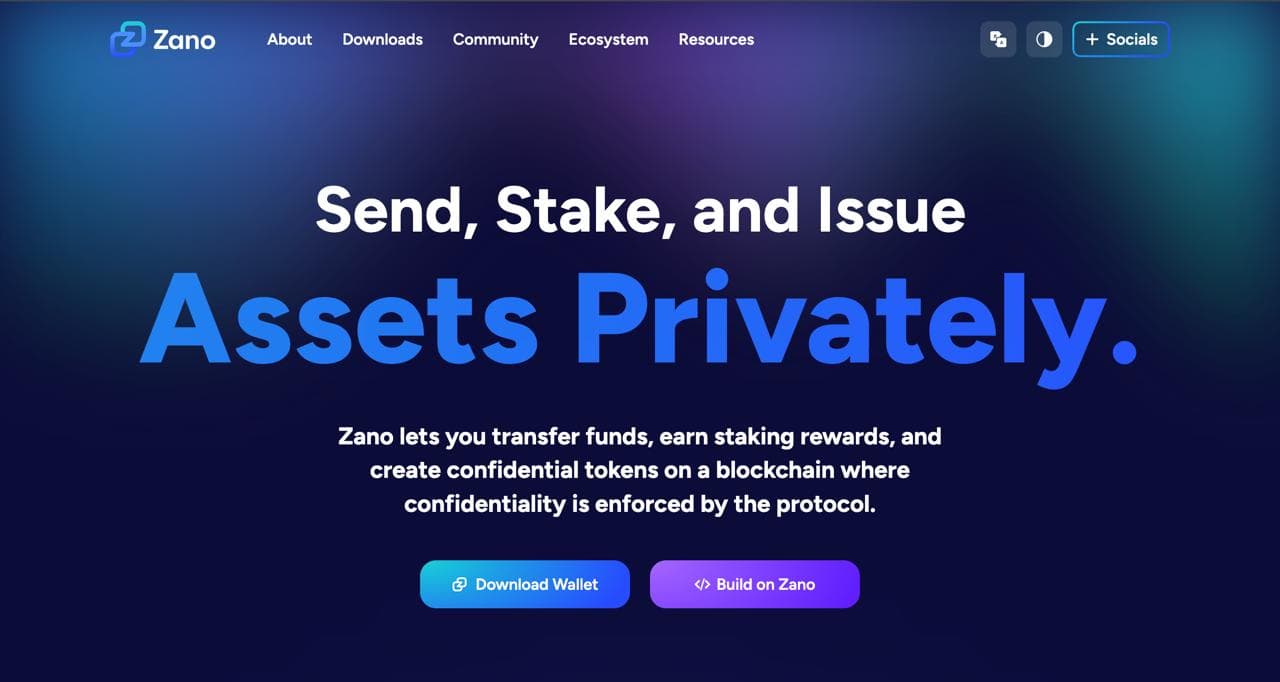 ZANO.ORG WEBSITE